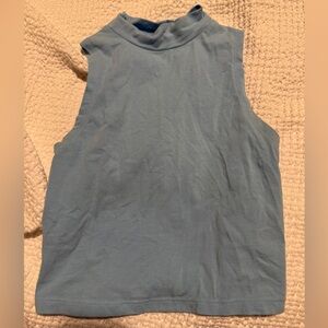 wild fable Sleeveless Mock Neck Tank in Dusty Blue